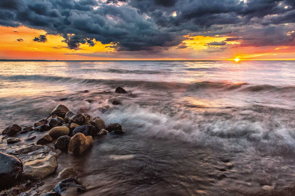 Lake Huron Sunset by artist  Daniel J. Bellyk