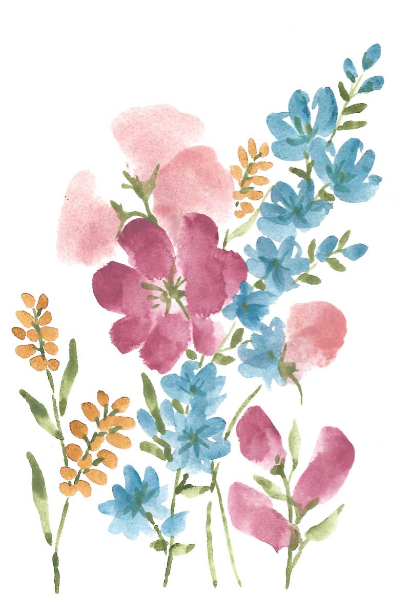 Boho Flower Bouquet II by artist  Yvette St. Amant