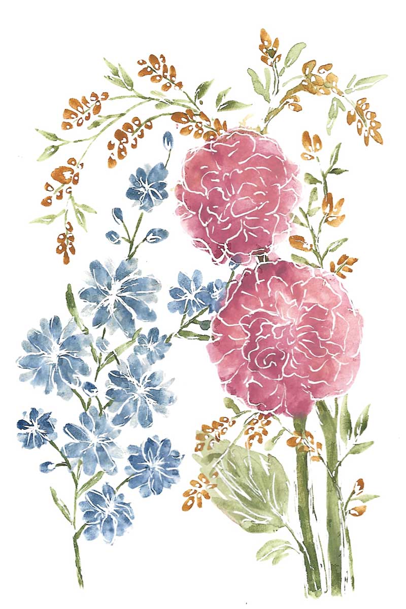 Boho Flower Bouquet III by artist  Yvette St. Amant