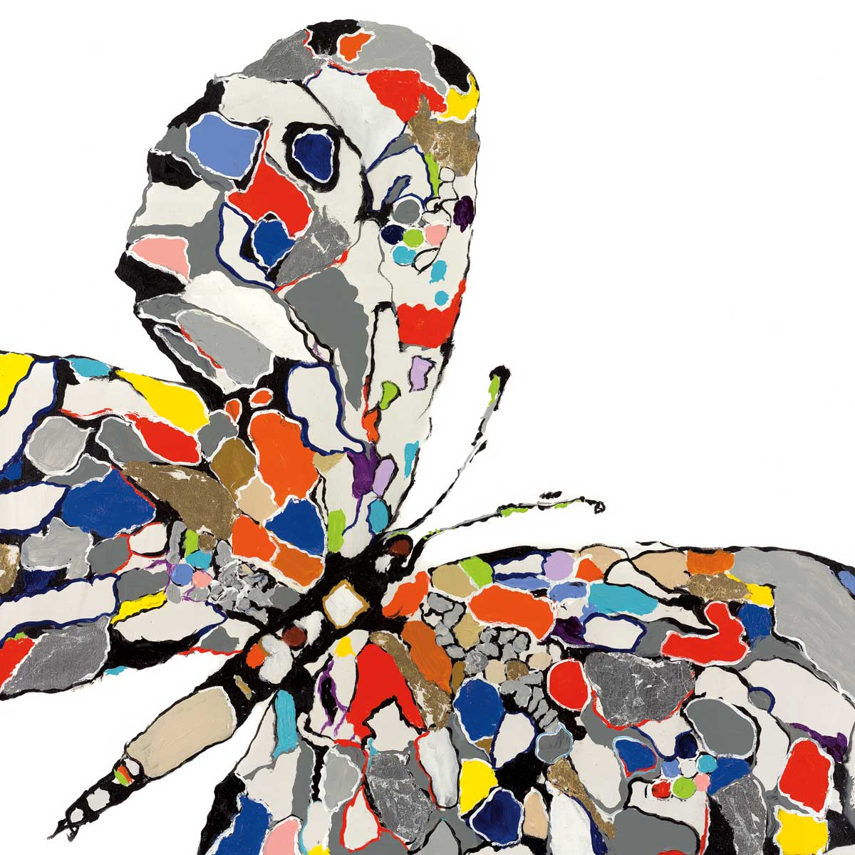 Papillon in Silver by artist  Aziz Kadmiri