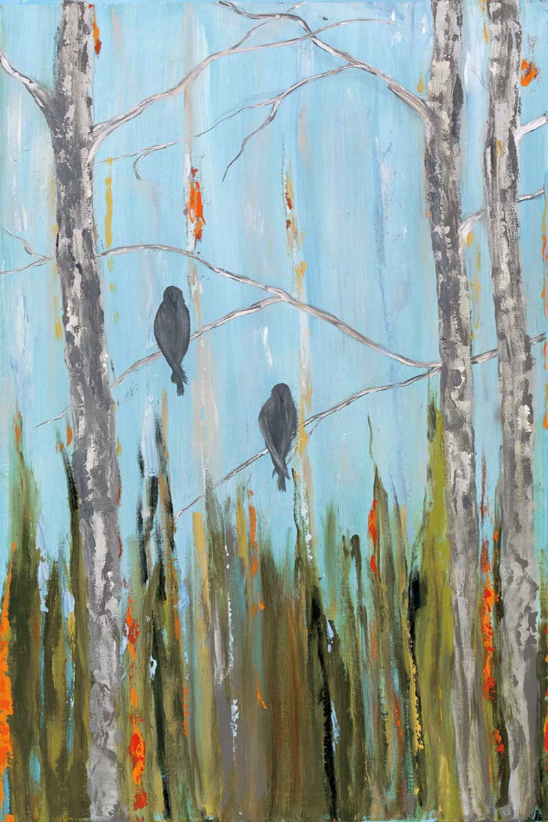 Les Canaris I by artist  Aziz Kadmiri