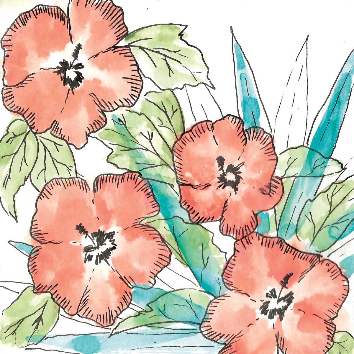 Blooms in Paradise I by artist  Yvette St. Amant