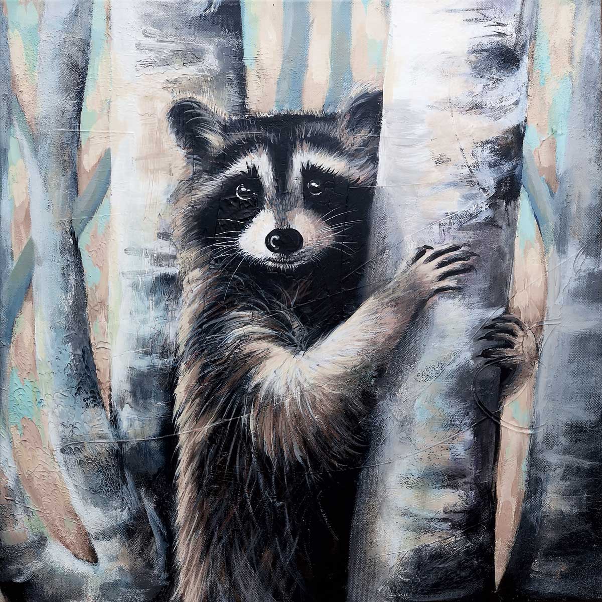 Raccoon by artist  Wynne Parkin 