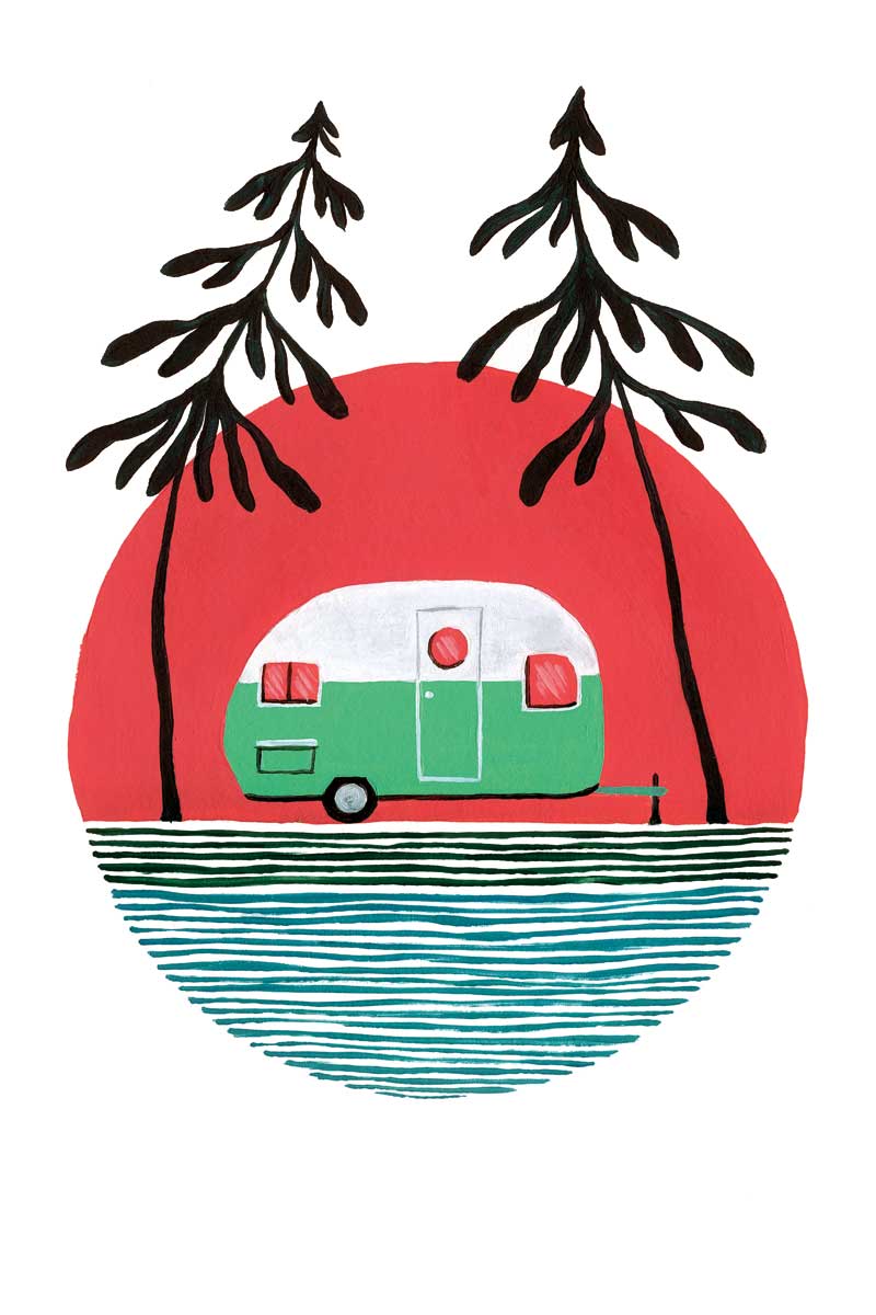 Glamping in the Woods by artist  Yvette St. Amant