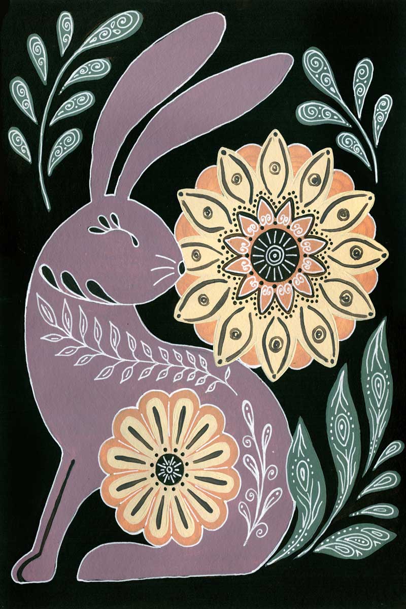 Nordic Folk Bunny by artist  Yvette St. Amant