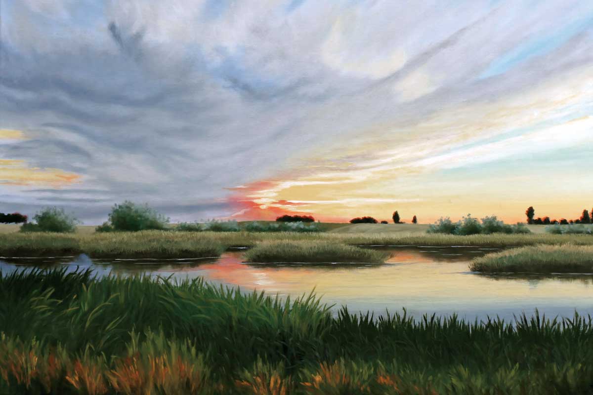 Sunrise Pond by artist  Julie Peterson