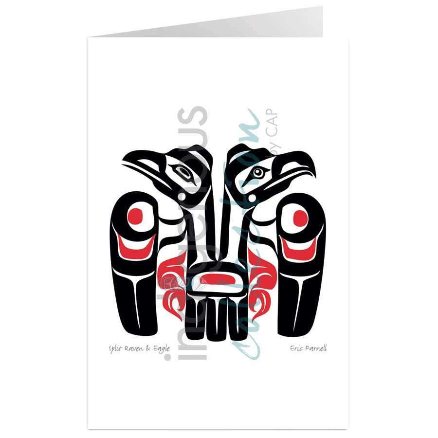 Split Raven & Eagle by artist Eric Parnell