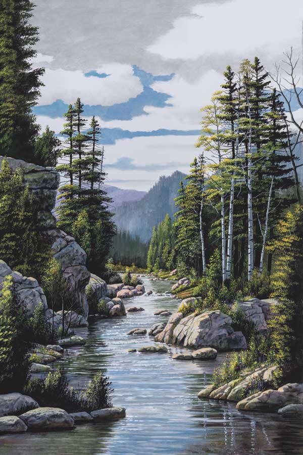 Alone in the Stream by artist  Bill Saunders