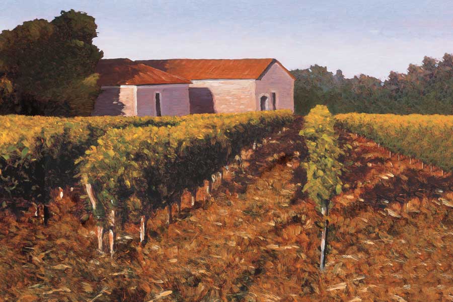 Summer Vineyard by artist  Kent Lovelace