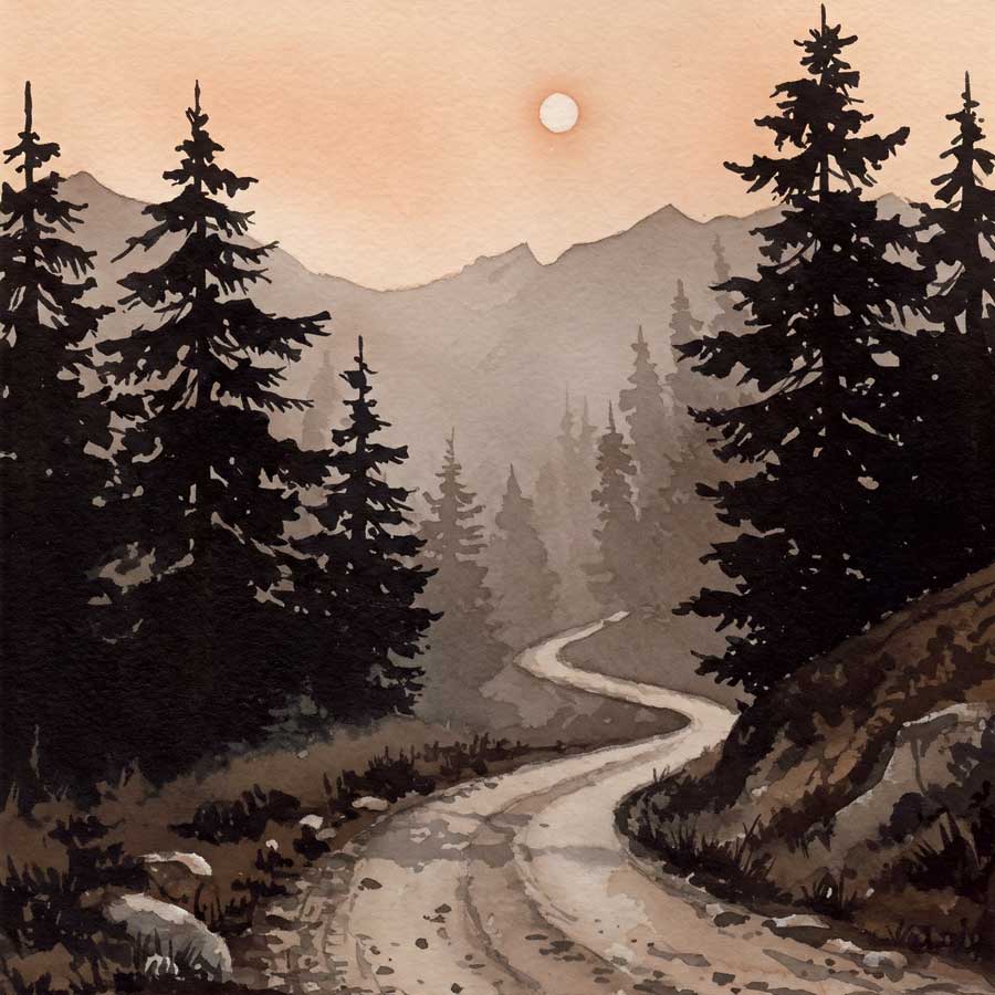 Misty Mountain I by artist Talino Angelina