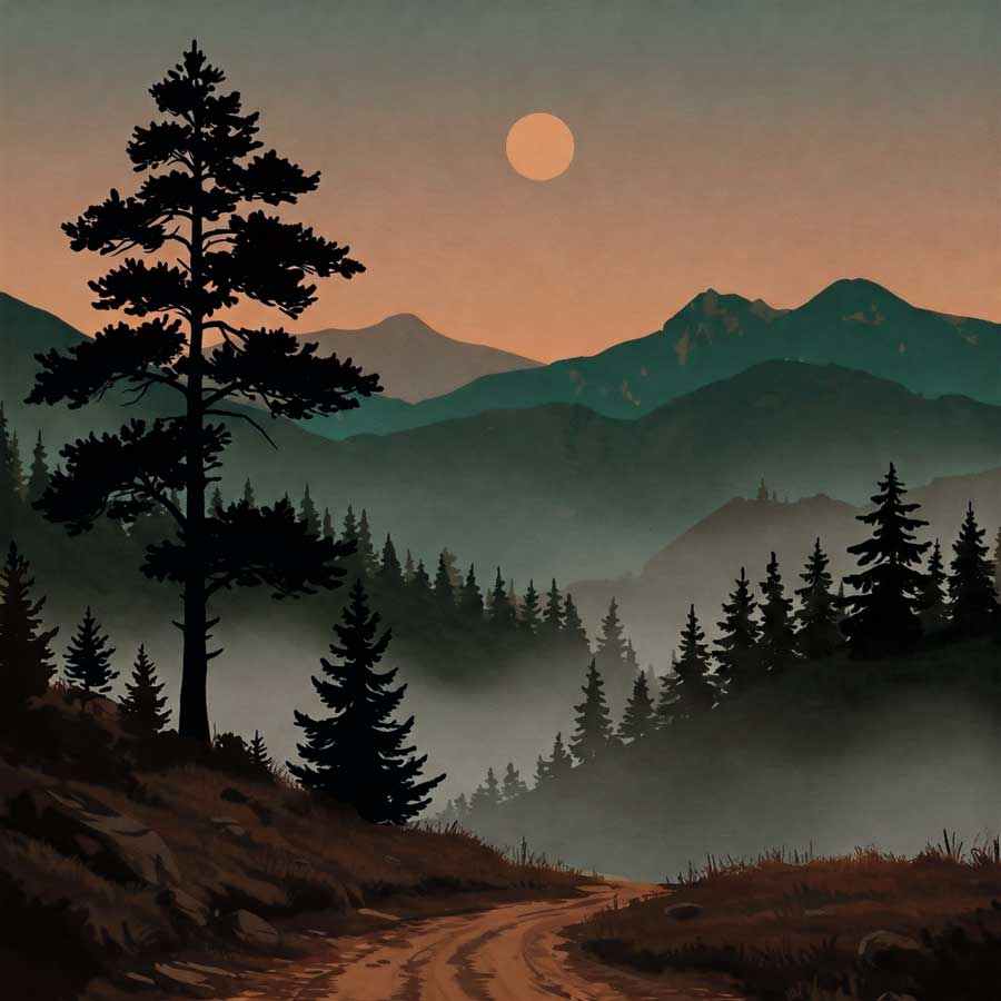 Dirt Road at Dusk by artist Talino Angelina