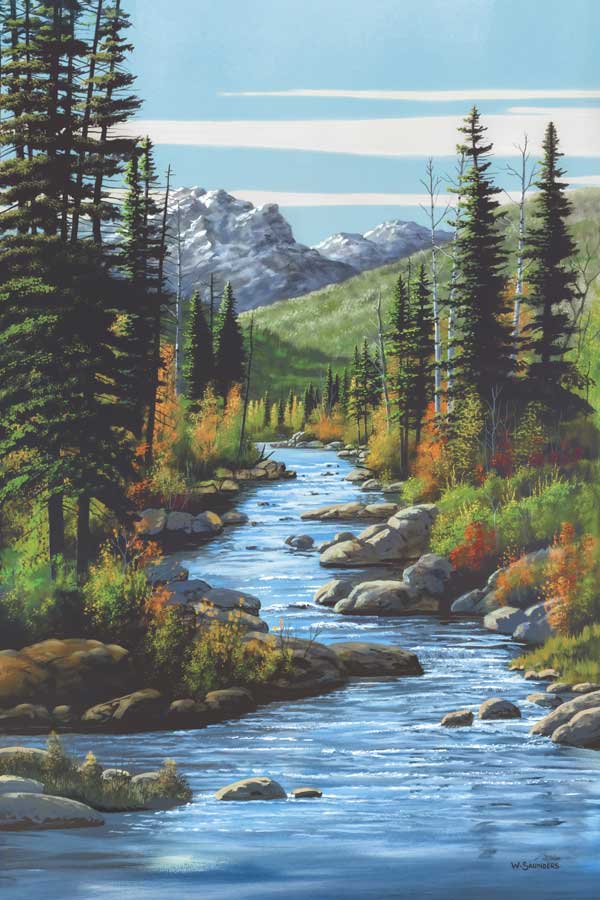 A Mountain Stream by artist Bill Saunders