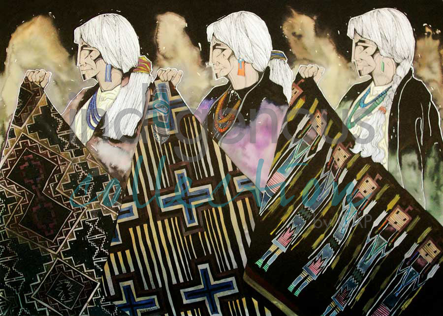 Tres Tejedoras by artist Amado Pena Jr.