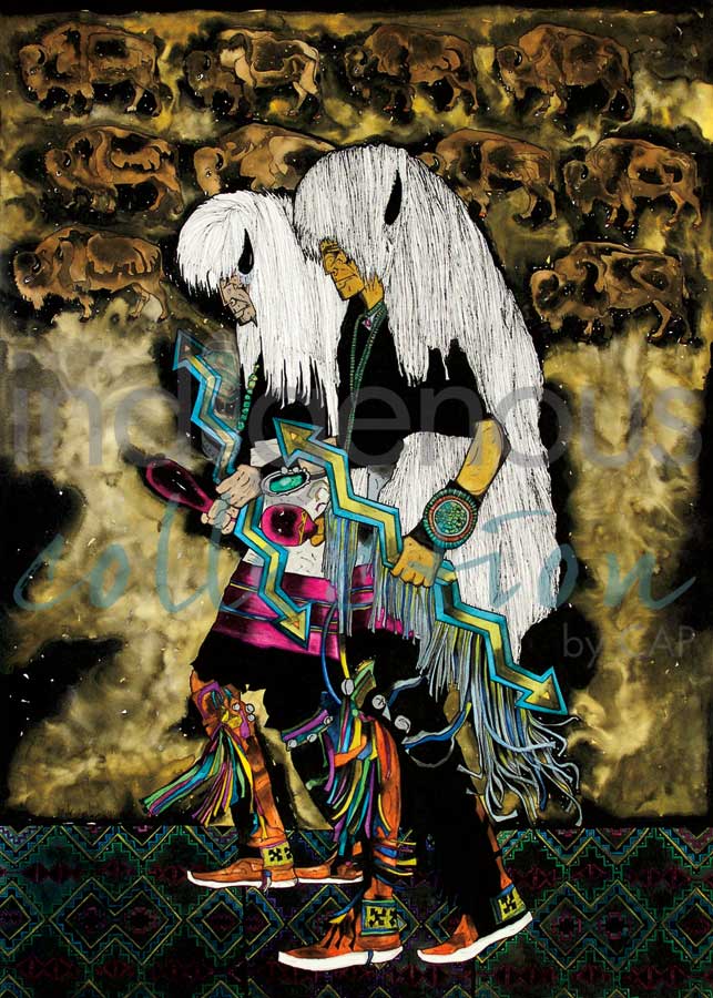 Danza de los Bisontes by artist Amado Pena Jr.