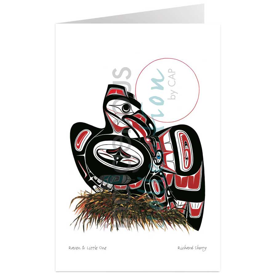 Raven & Little One by artist Richard Shorty