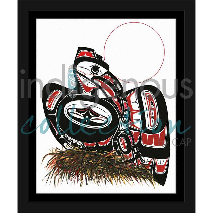 Raven & Little One by artist Richard Shorty - Northern Tutchone. Indigenous Collection
