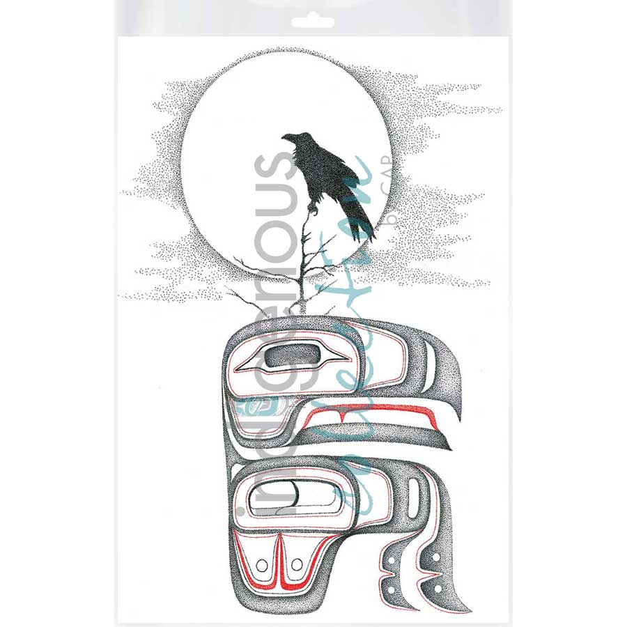 Raven by artist Charles Silverfox - Tlingit. Indigenous Collection
