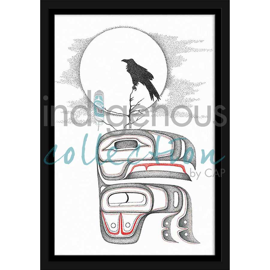 Raven by artist Charles Silverfox - Tlingit. Indigenous Collection