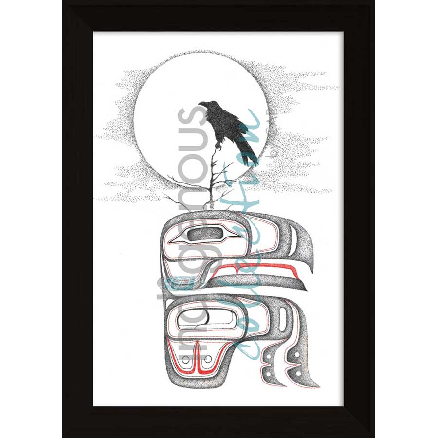 Raven by artist Charles Silverfox - Tlingit. Indigenous Collection