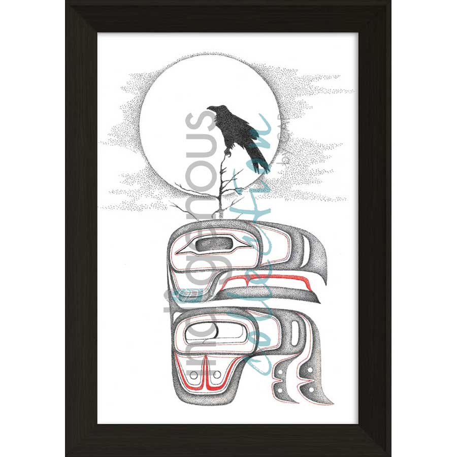 Raven by artist Charles Silverfox - Tlingit. Indigenous Collection