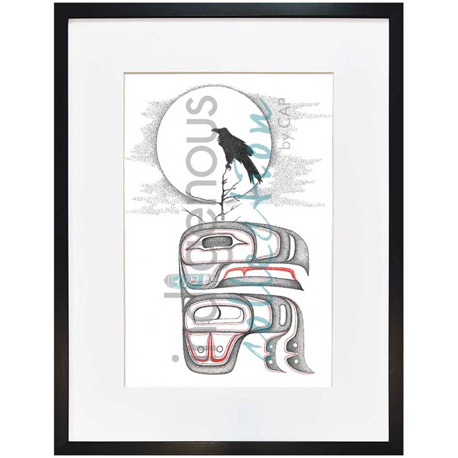 Raven by artist Charles Silverfox - Tlingit. Indigenous Collection