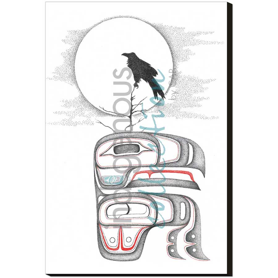 Raven by artist Charles Silverfox - Tlingit. Indigenous Collection
