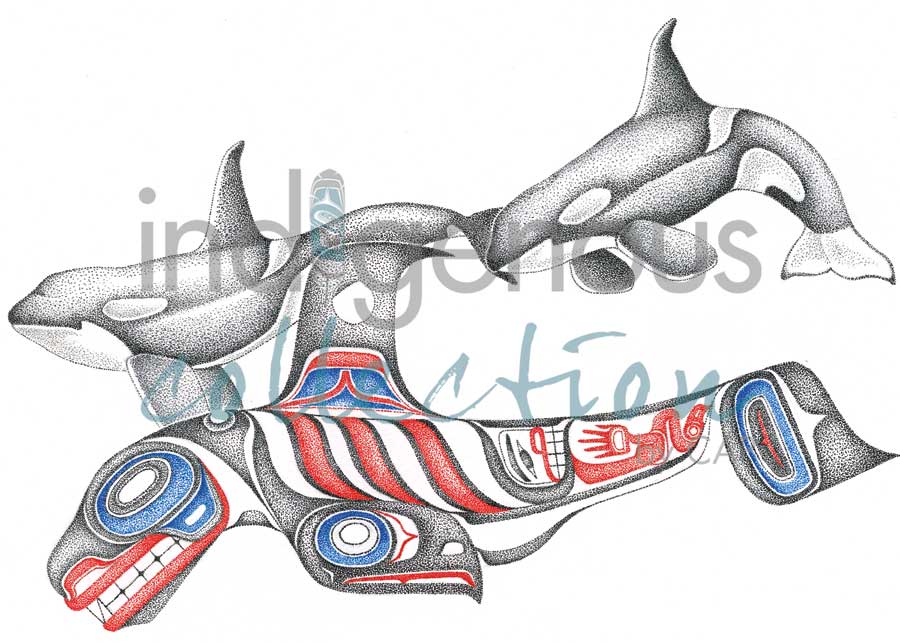 Whales by artist Charles Silverfox