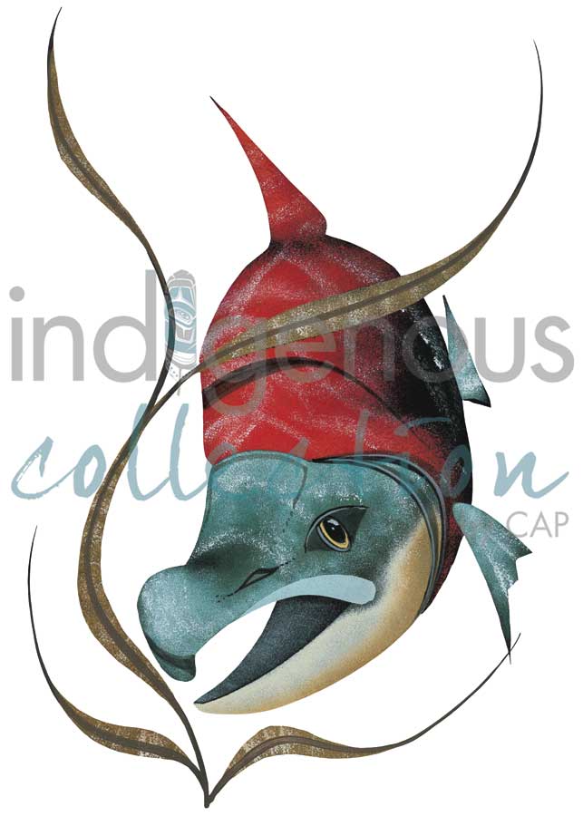 Sockeye Salmon by artist Garnett Tobacco