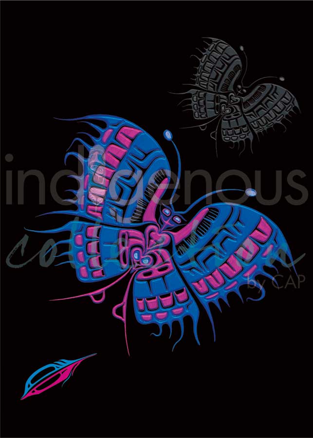 Heiltsuk Butterflies – The Strength Within by artist Fred Anderson