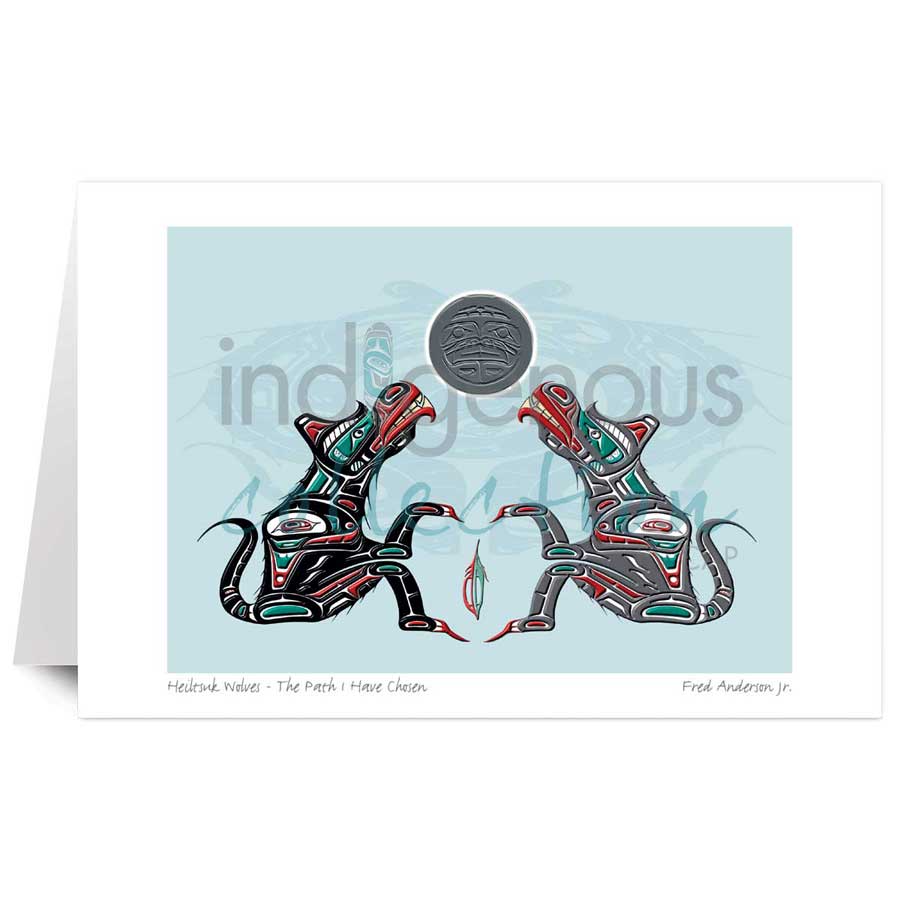 Heiltsuk Wolves “The Path I Have Chosen” by artist Fred Anderson