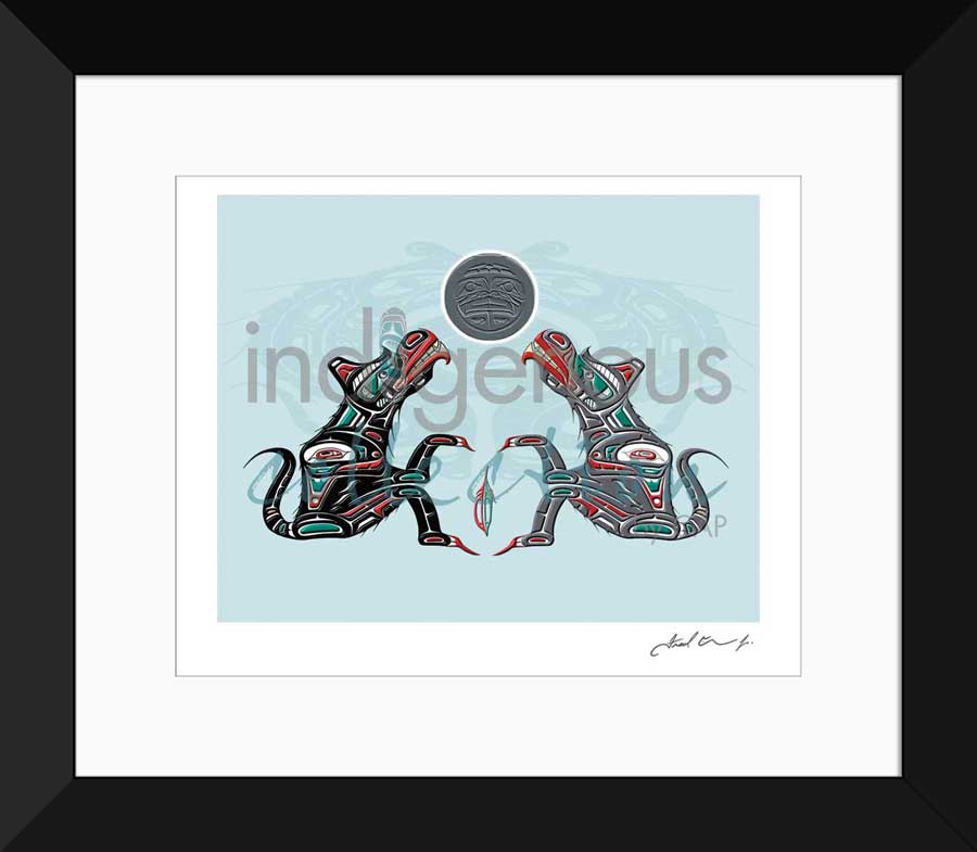 Heiltsuk Wolves “The Path I Have Chosen” Limited Edition. Indigenous Collection