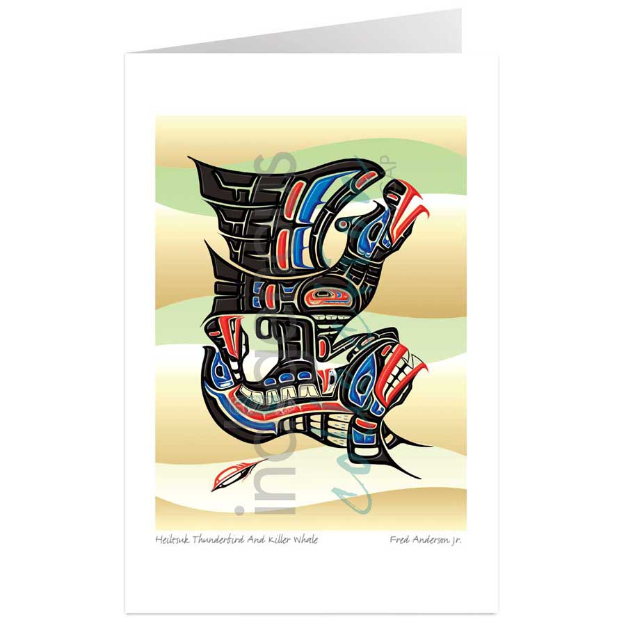 Heiltsuk Thunderbird and Killer Whale by artist Fred Anderson