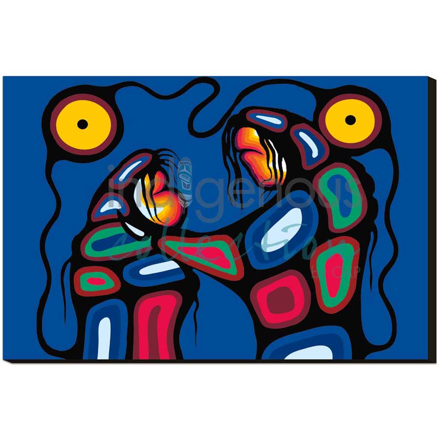 Teaching The Young by artist Frank Polson - Algonquin. Indigenous Collection
