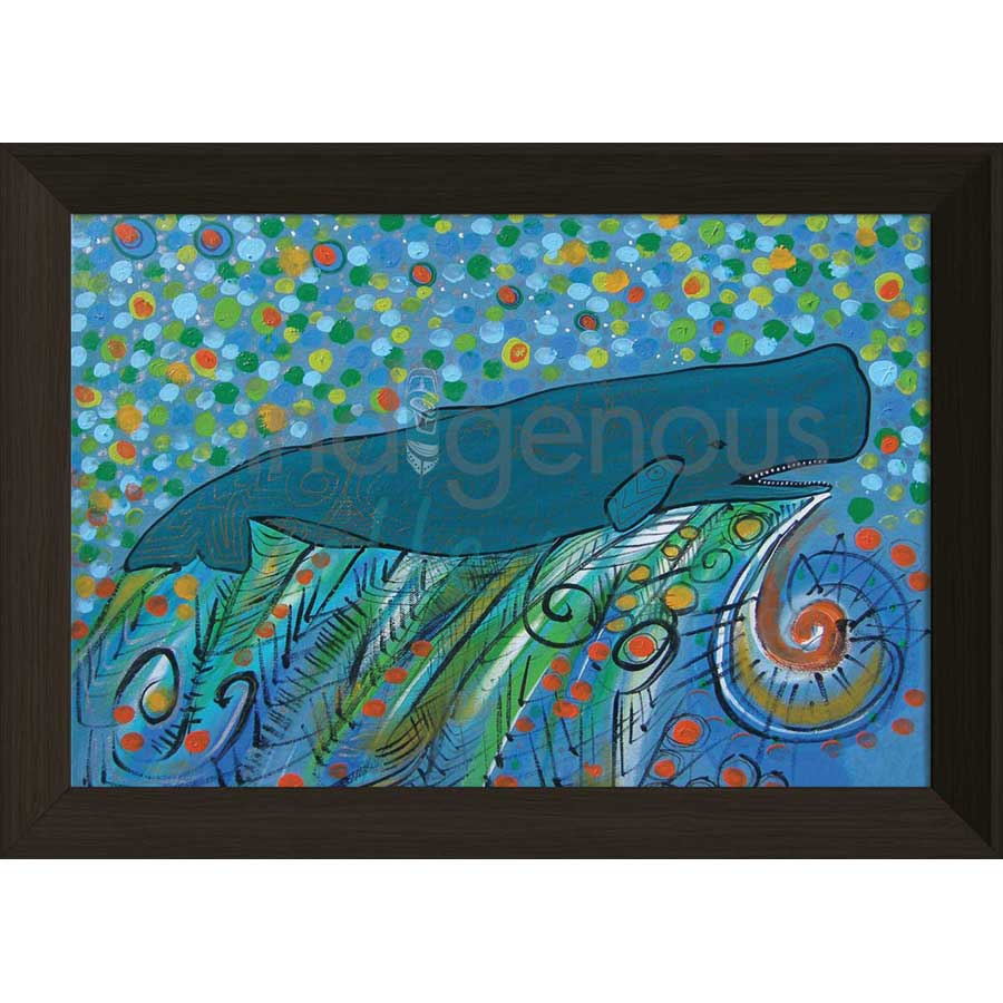 Petroglyph Sperm Whale by artist Alan Syliboy - Mi'kmaq. Indigenous Collection