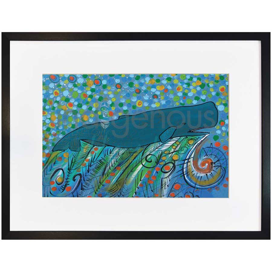 Petroglyph Sperm Whale by artist Alan Syliboy - Mi'kmaq. Indigenous Collection