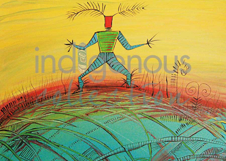 Shaman Dancing at Sunset