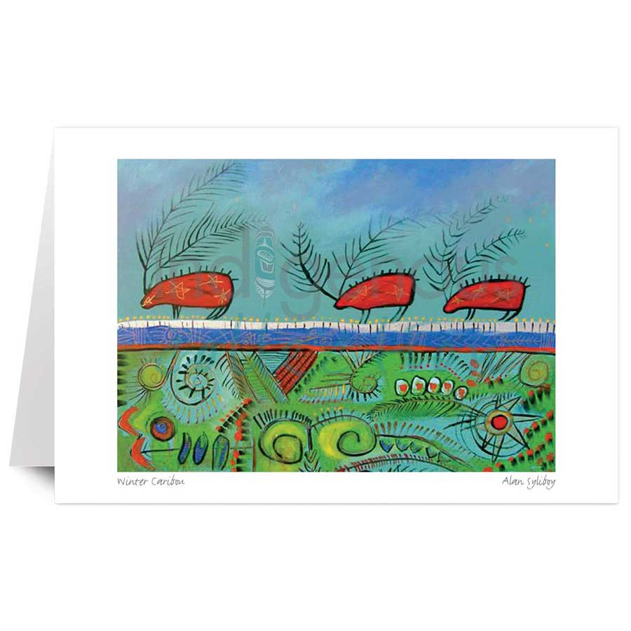 Winter Caribou  by artist Alan Syliboy