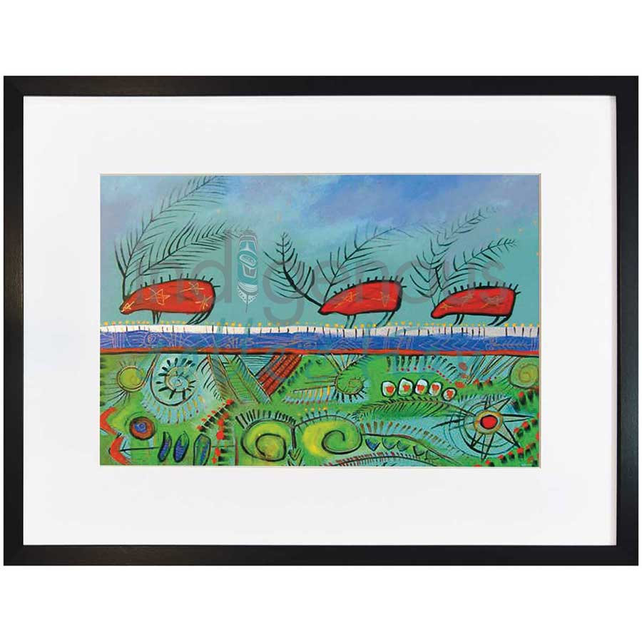 Winter Caribou  by artist Alan Syliboy - Mi'kmaq. Indigenous Collection