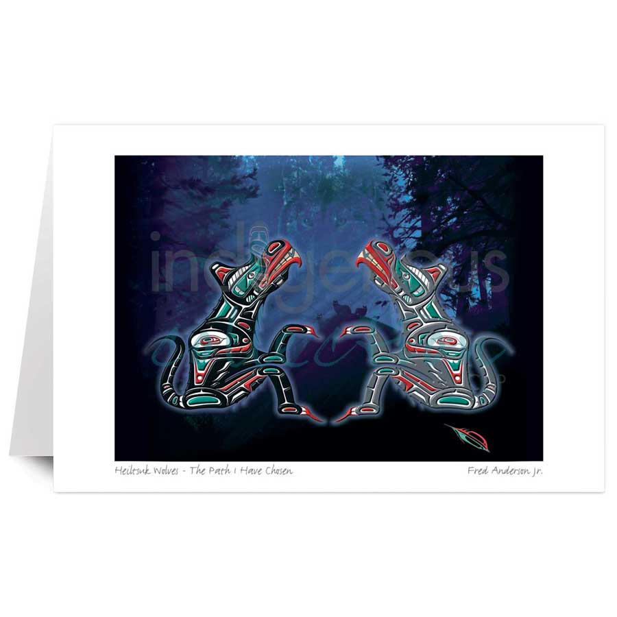 Heiltsuk Wolves &#8211; The Path I Have Chosen by artist Fred Anderson