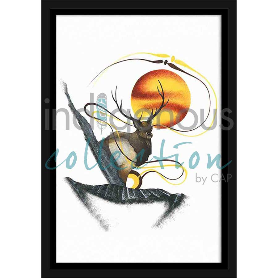Majestic Elk by artist Garnett Tobacco - Cree. Indigenous Collection