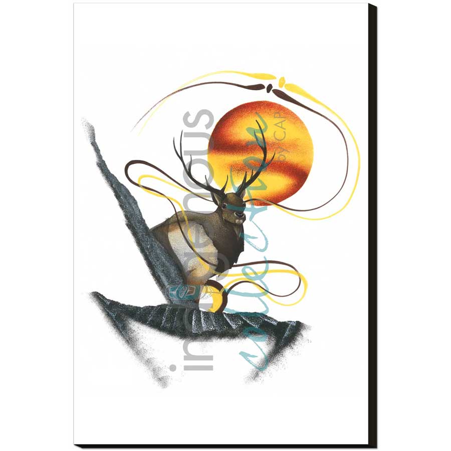 Majestic Elk by artist Garnett Tobacco - Cree. Indigenous Collection