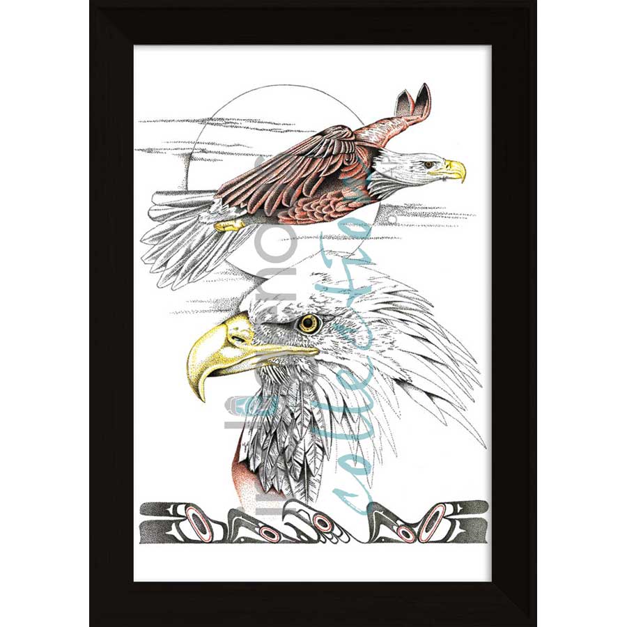 Flying with the Wind by artist Charles Silverfox - Tlingit. Indigenous Collection