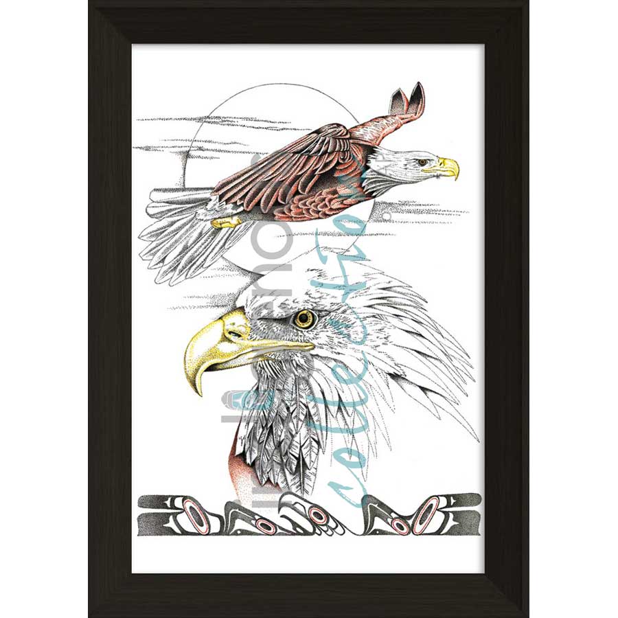 Flying with the Wind by artist Charles Silverfox - Tlingit. Indigenous Collection