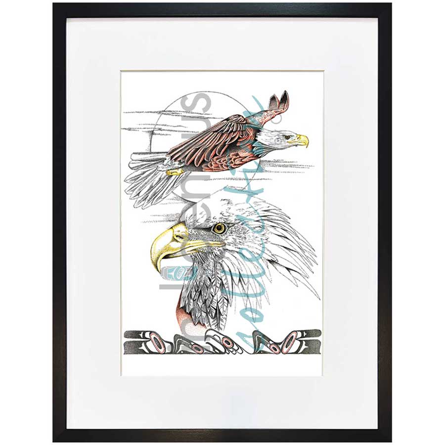 Flying with the Wind by artist Charles Silverfox - Tlingit. Indigenous Collection