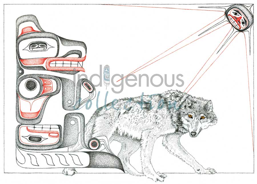 Wolf by artist Charles Silverfox