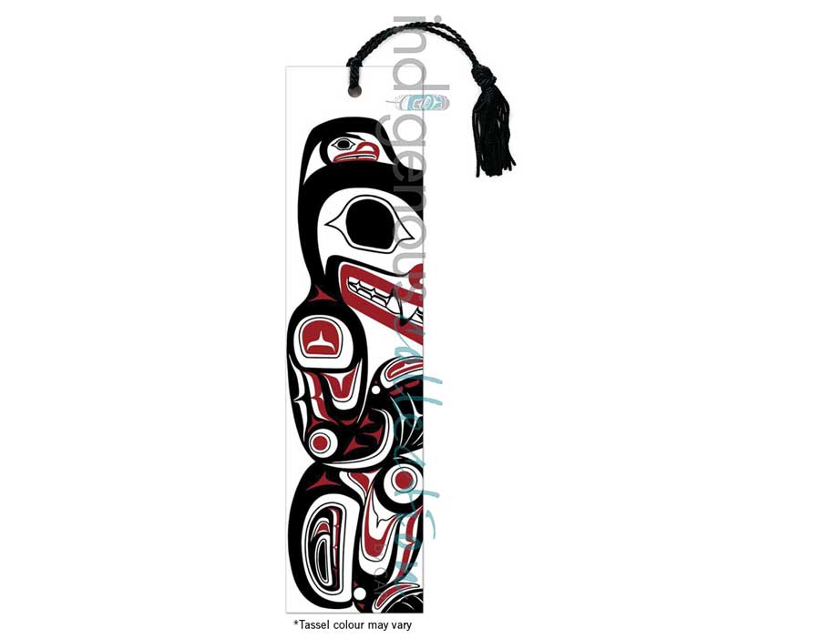 Haida Grizzly Bear Bookmark by artist Clarence Mills