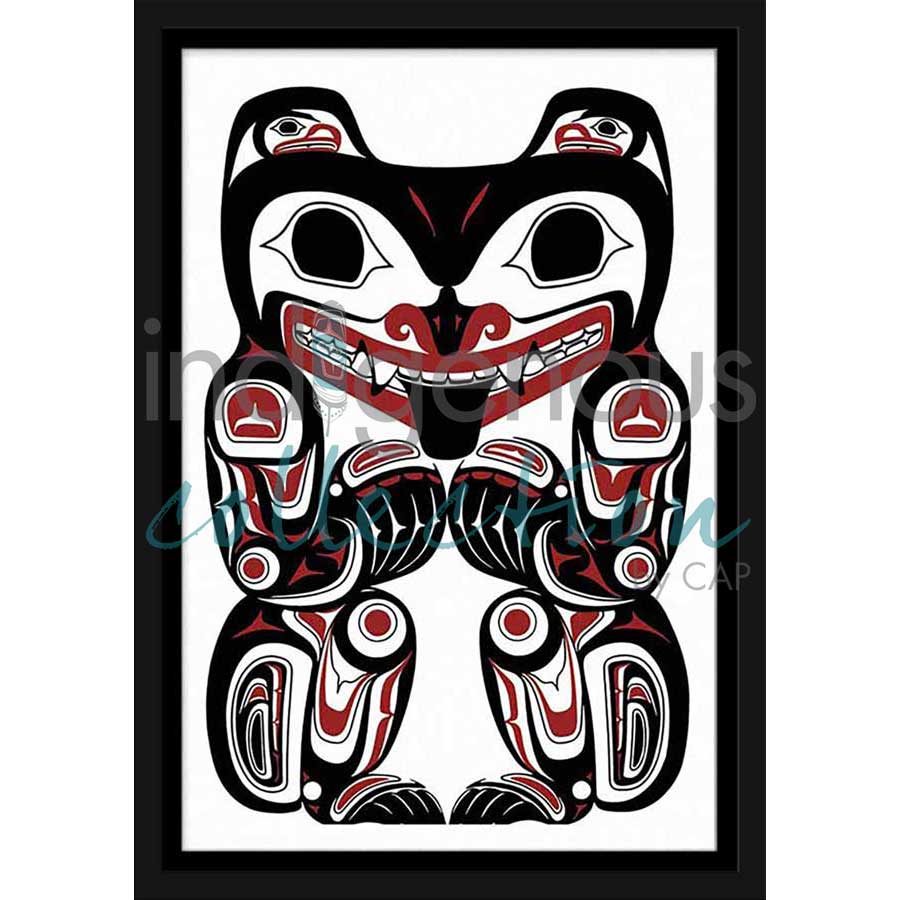 Haida Grizzly Bear by artist Clarence Mills - Haida. Indigenous Collection