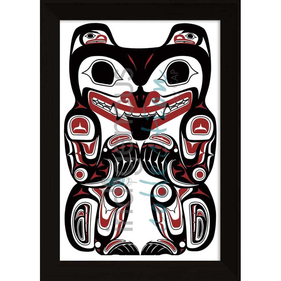 Haida Grizzly Bear by artist Clarence Mills - Haida. Indigenous Collection