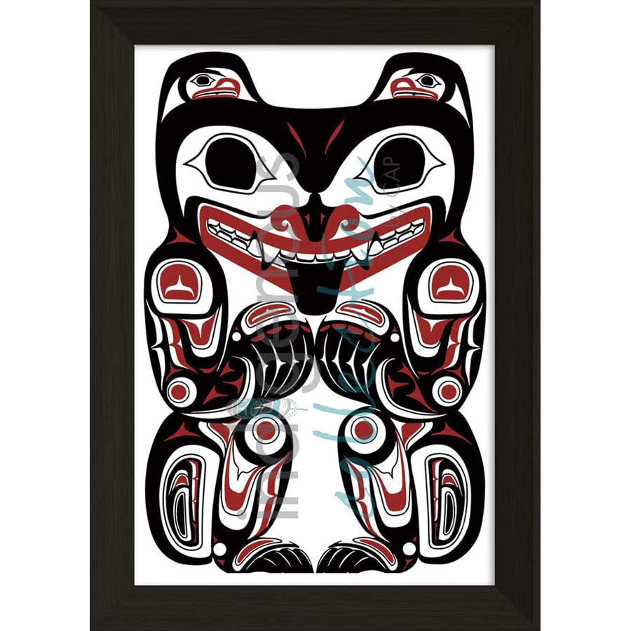 Haida Grizzly Bear by artist Clarence Mills - Haida. Indigenous Collection