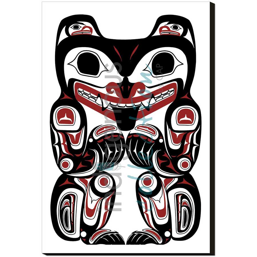 Haida Grizzly Bear by artist Clarence Mills - Haida. Indigenous Collection